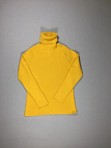 T-shirt col roulé jaune jersey côtelé, moins cher chez Petit Kiwi