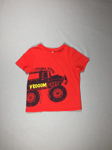 T-shirt m.c rouge "Monster Power", moins cher chez Petit Kiwi