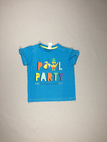 T-shirt m.c bleu clai Poal Party, moins cher chez Petit Kiwi