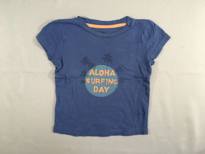 T-shirt m.c bleu Aloha, moins cher chez Petit Kiwi
