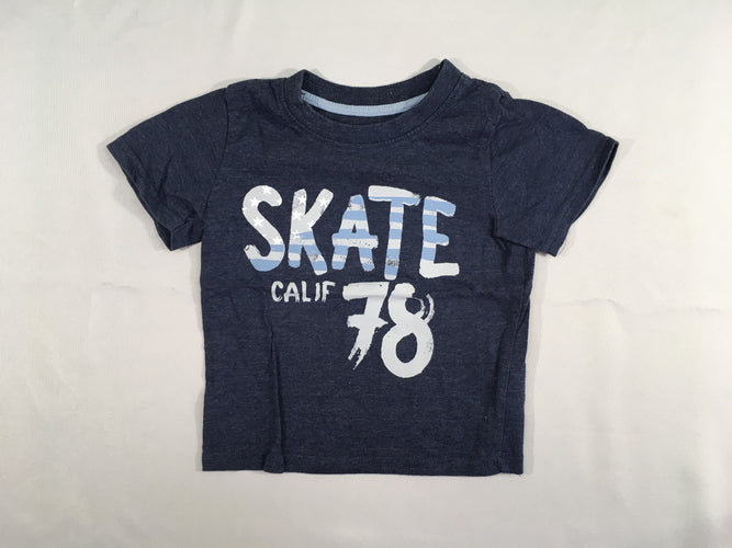 T-shirt m.c bleu shiné Skate, moins cher chez Petit Kiwi