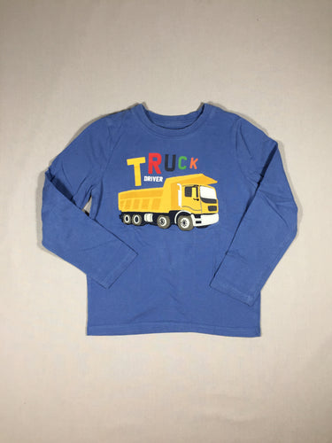 T-shirt m.l bleu camion surpiqué, moins cher chez Petit Kiwi