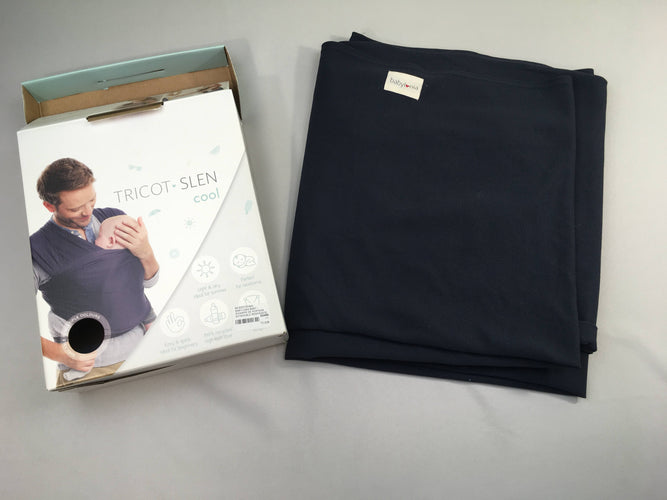 Echarpe de portage tricot slen cool bleu foncé, moins cher chez Petit Kiwi