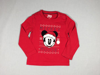 T-shirt m.l rouge Mickey Noël