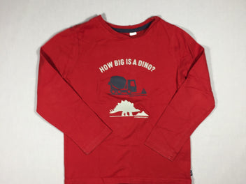 T-shirt m.l rouge Dino flocage gel