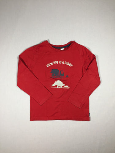 T-shirt m.l rouge Dino flocage gel, moins cher chez Petit Kiwi