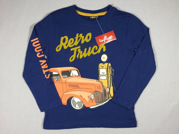 Neuf T-shirt m.l bleu Retro truck