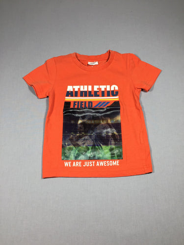 T-shirt m.c orange Athlétic - effet d'optique, moins cher chez Petit Kiwi
