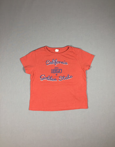 T-shirt m.c rose/orange 1860, moins cher chez Petit Kiwi