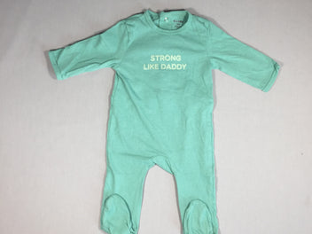 Pyjama jersey vert Strong like daddy
