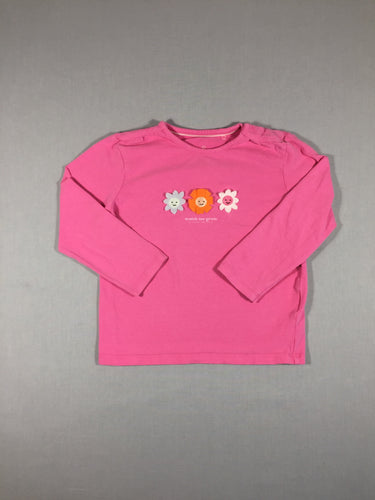 T-shirt m.l rose fleurs en tissu - Cuddles & Smiles, moins cher chez Petit Kiwi