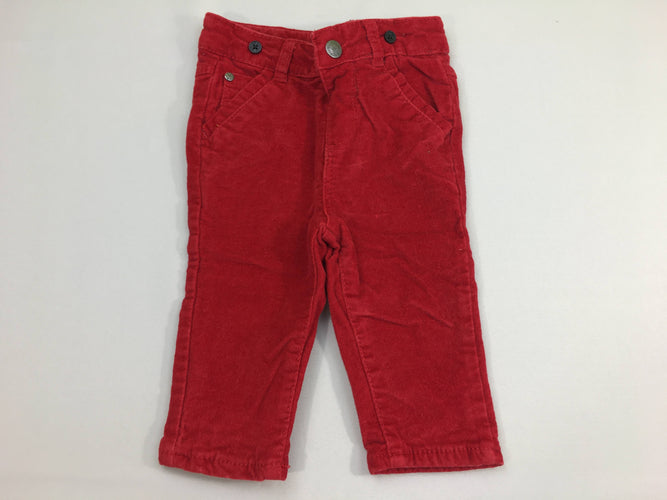Pantalon velours rouge, moins cher chez Petit Kiwi