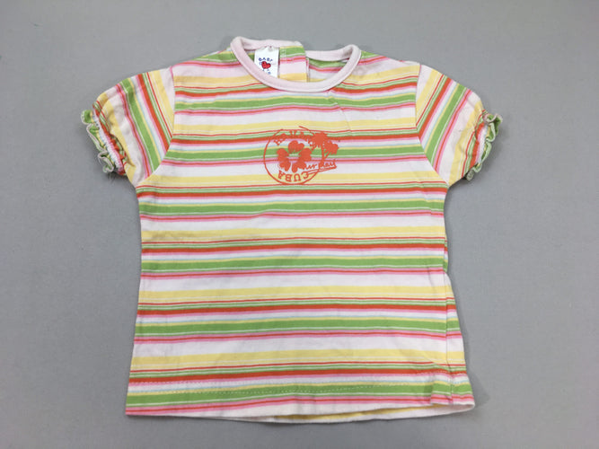 T-shirt m.c rayé multicolore havana, moins cher chez Petit Kiwi