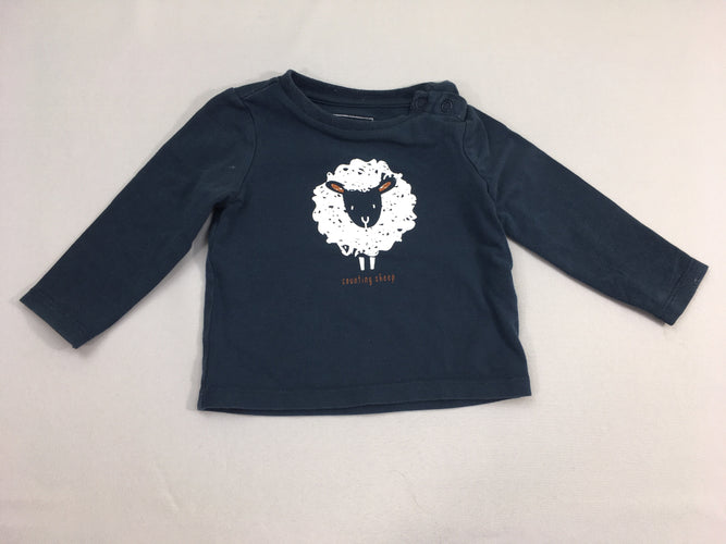 T-shirt m.l bleu marine Mouton, moins cher chez Petit Kiwi