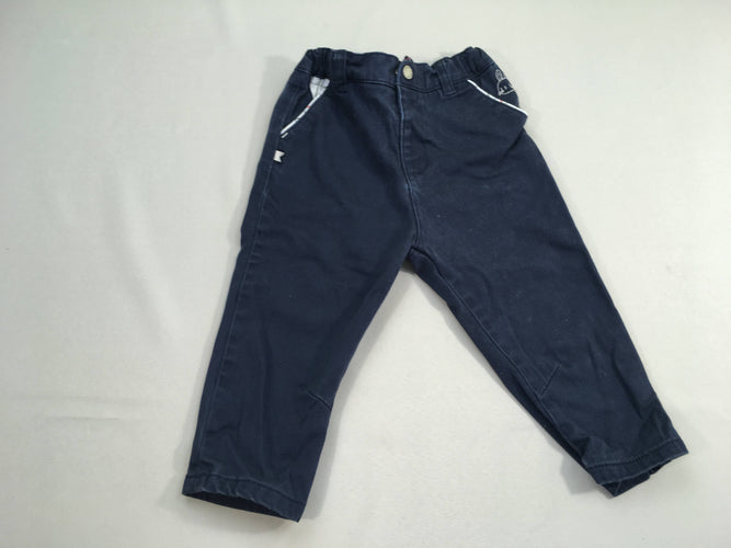 Pantalon chino bleu, moins cher chez Petit Kiwi