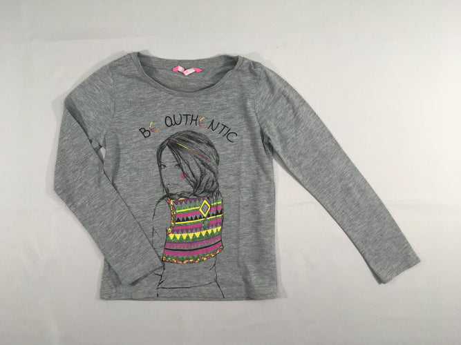 T-shirt m.l gris Fille, moins cher chez Petit Kiwi