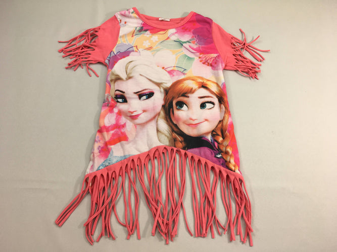 T-shirt m.c rose franges Frozen-légèrement bouloché, moins cher chez Petit Kiwi