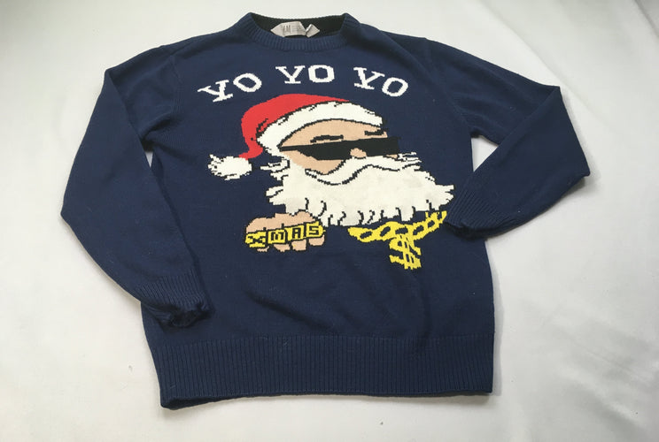 Pull bleu Noël, moins cher chez Petit Kiwi