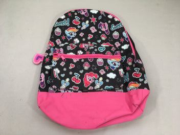 Sac à dos noir/rose poney-Qques taches à relaver sur bas