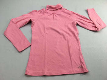T-shirt m.l col roulé rose