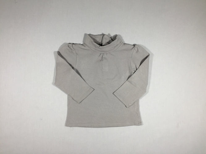 T-shirt col roulé gris, moins cher chez Petit Kiwi