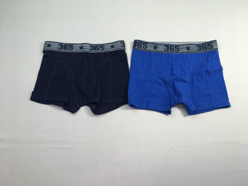 2 Boxers bleu/bleu marine 365