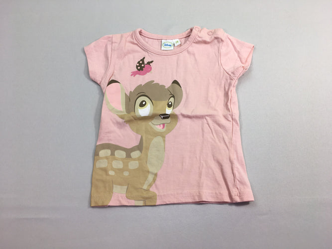 T-shirt m.c rose pâle Bambi, moins cher chez Petit Kiwi