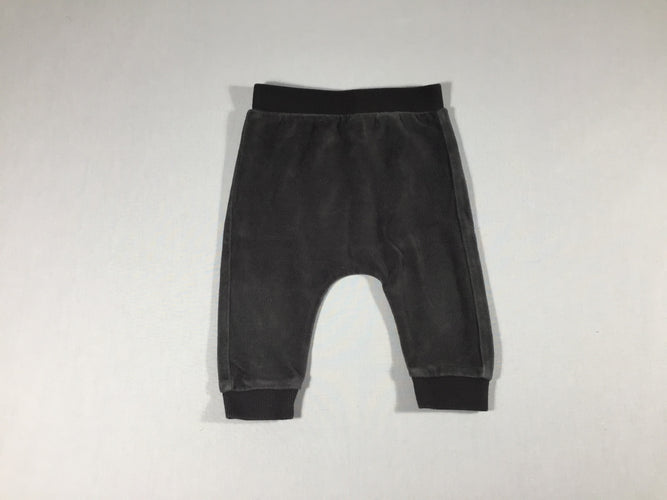 Pantalon velours gris foncé, moins cher chez Petit Kiwi