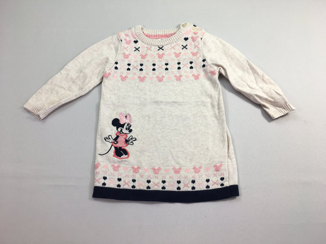 Robe pull m.l beige Minnie, moins cher chez Petit Kiwi