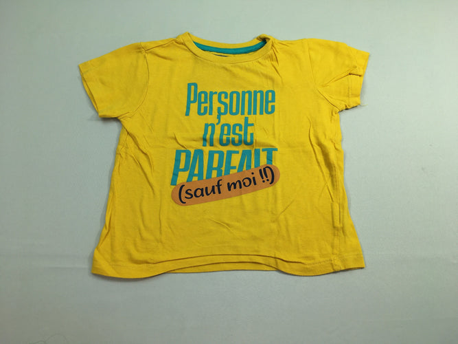 T-shirt m.c jaune Personnne, moins cher chez Petit Kiwi