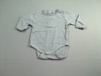 Body m.l gris ajouré dentelle col