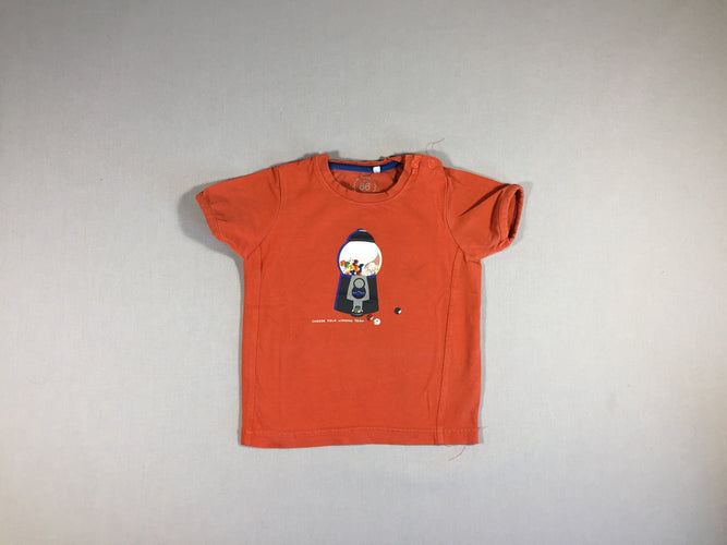 T-shirt m.c orange - distributeur de bonbons, moins cher chez Petit Kiwi