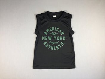 T-shirt s.m  noir flocage vert- polyester- style basket