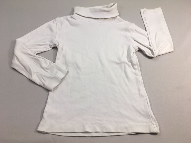 T-shirt m.l col roulé blanc, moins cher chez Petit Kiwi