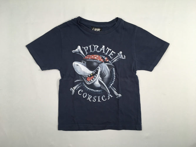 T-shirt m.c bleu foncé requin Corsica, moins cher chez Petit Kiwi