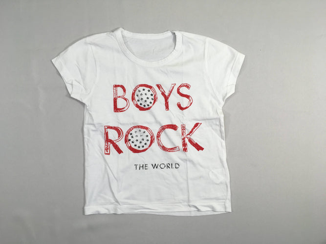 T-shirt m.c blanc Boys, moins cher chez Petit Kiwi