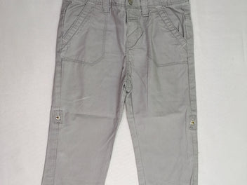 Pantalon gris clair retroussable