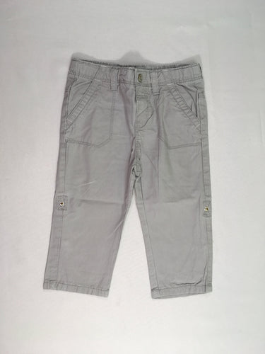 Pantalon gris clair retroussable, moins cher chez Petit Kiwi