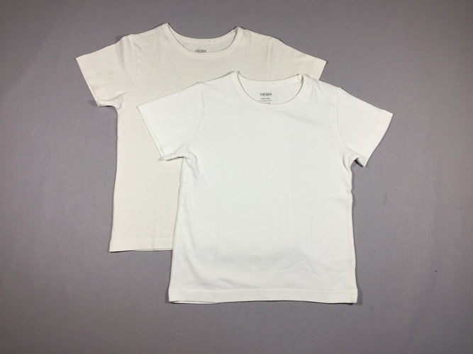 2 chemisettes m.c blanc, moins cher chez Petit Kiwi