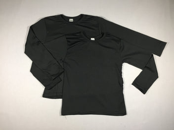 2 chemisettes m.l noirs polyester