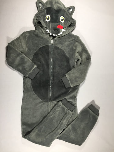 Combinaison / surpyjama pilou gris- Le loup, moins cher chez Petit Kiwi