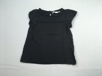 T-shirt m.c noir dentelle