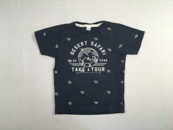 T-shirt m.c coton piqué bleu foncé desert safari