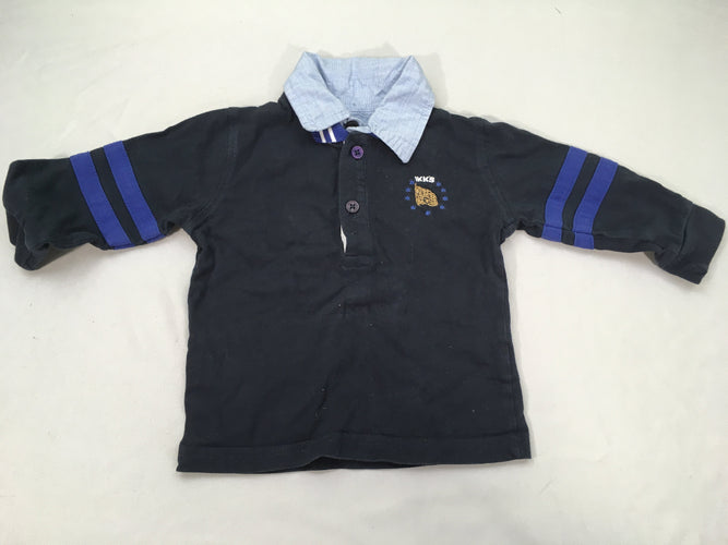 Polo m.l jersey bleu foncé ikks, moins cher chez Petit Kiwi