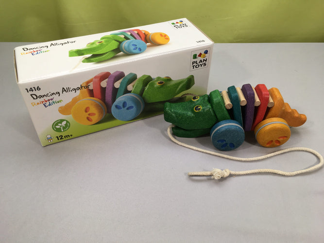 Plan toys dancing alligator edition rainbow, 12m+, moins cher chez Petit Kiwi