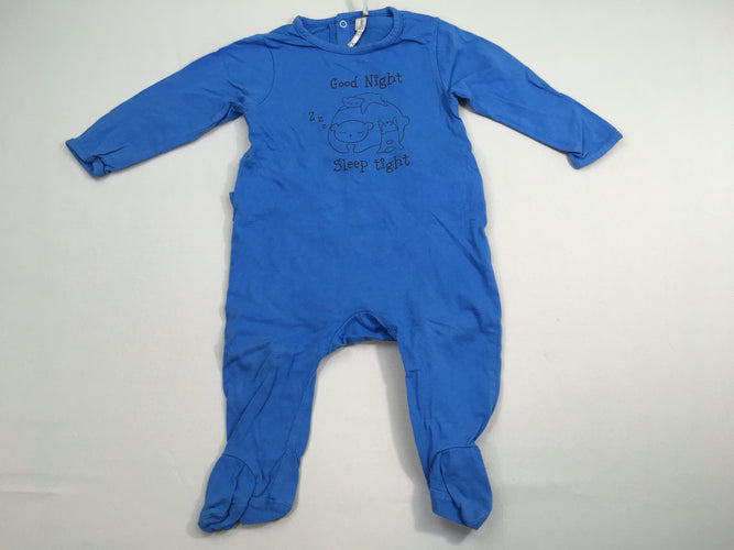 Pyjama jersey bleu Night, bouloché, moins cher chez Petit Kiwi