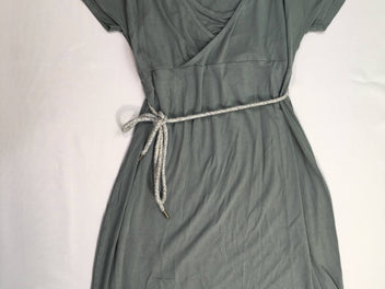 Robe m.c de grossesse et allaitement jersey gris bleu