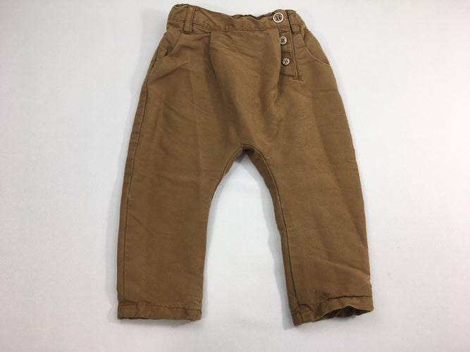 Pantalon brun léger doublé jersey, moins cher chez Petit Kiwi