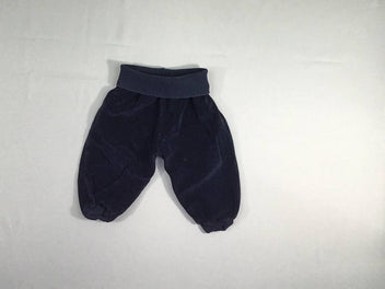 Pantalon velours/éponge bleu marine