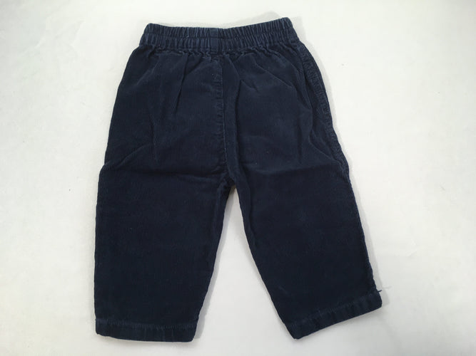 Pantalon velours côtelé bleu marine, moins cher chez Petit Kiwi